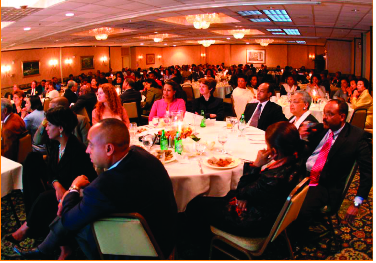Guests seated at a Zethiopia anniversary gala in the Washington, D.C. area